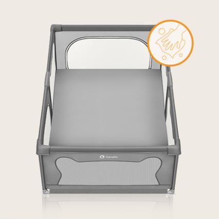 Lionelo - Laufstall WILLOW grau