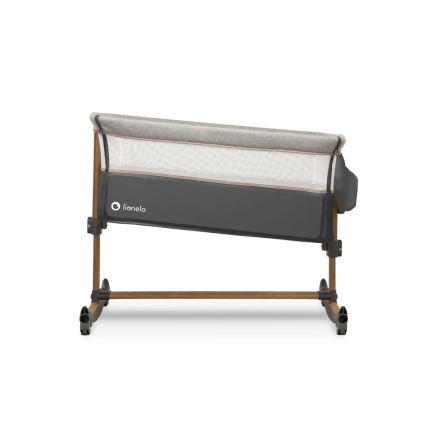 Lionelo - Lettino 3 in 1 per bambini LEONIE grigio/nero