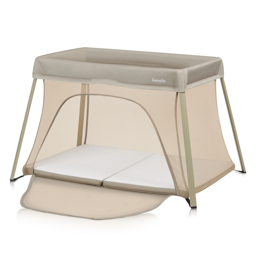 Lionelo - Lettino da viaggio 3 in 1 ALICE Beige Oliva