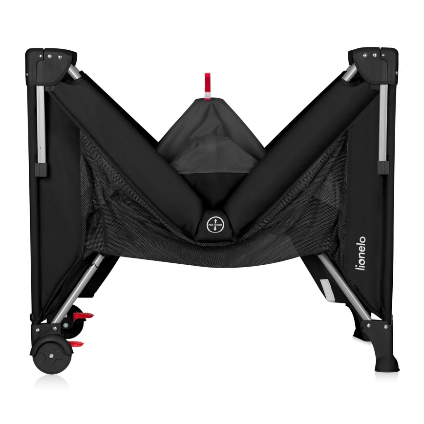 Lionelo - Lettino da viaggio 3 in 1 ELLEN Black Carbon