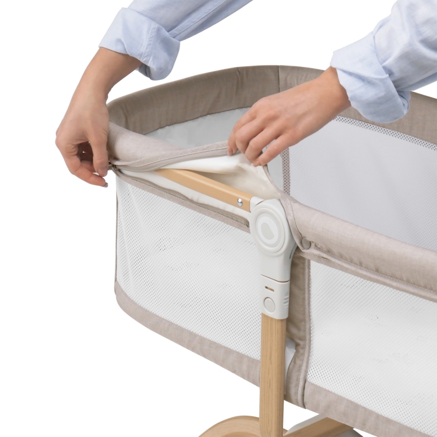 Lionelo - Lettino da viaggio 3 in 1 MALIN EVO Beige Naturale