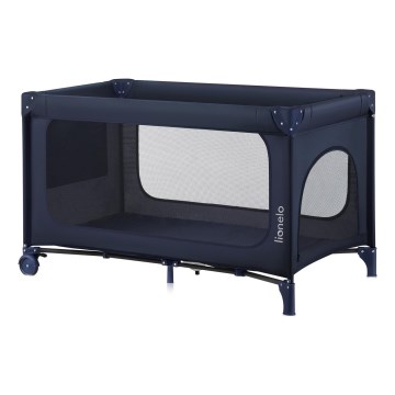 Lionelo - Lettino da viaggio JASMIN EASY FOLD Blu navy