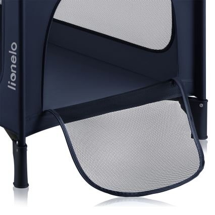 Lionelo - Lettino da viaggio JASMIN EASY FOLD Blu navy