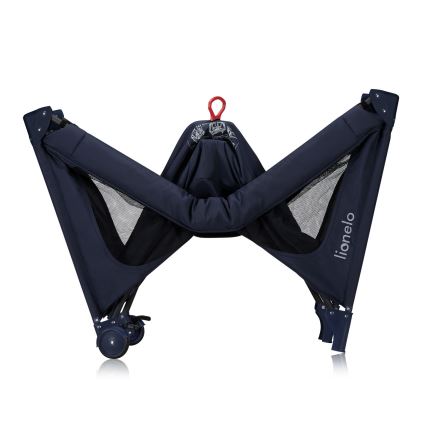 Lionelo - Lettino da viaggio JASMIN EASY FOLD Blu navy