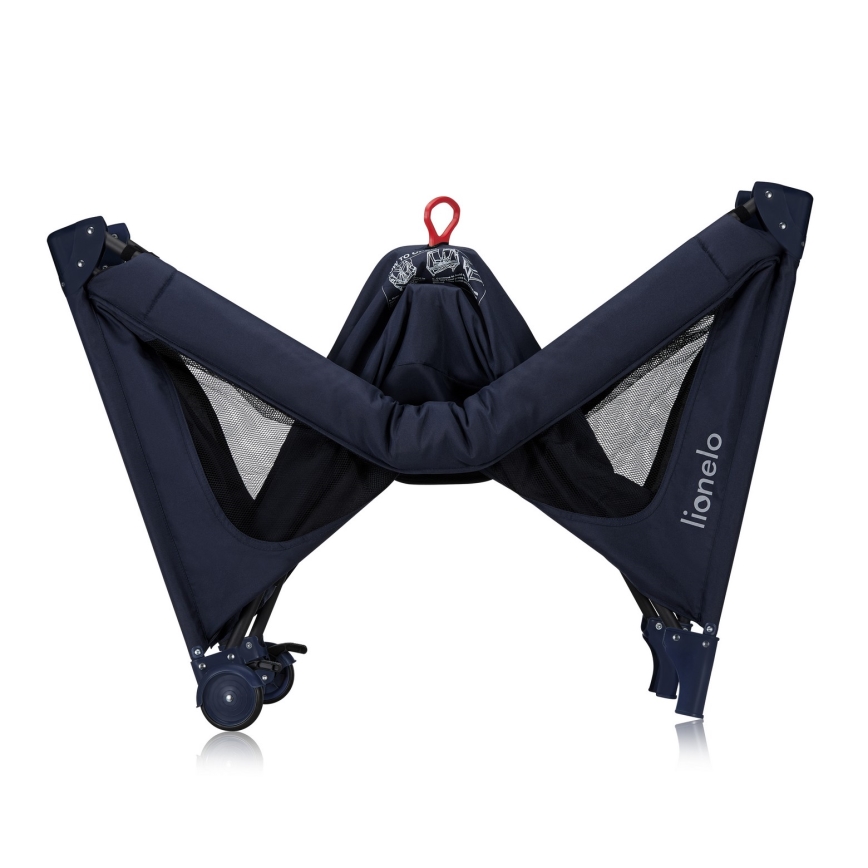 Lionelo - Lettino da viaggio JASMIN EASY FOLD Blu navy