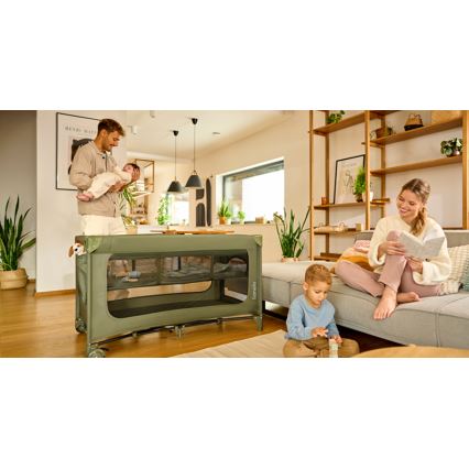 Lionelo - Lettino da viaggio JASMIN EASY FOLD Verde oliva