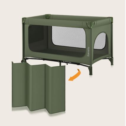 Lionelo - Lettino da viaggio JASMIN EASY FOLD Verde oliva