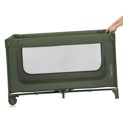 Lionelo - Lettino da viaggio JASMIN EASY FOLD Verde oliva