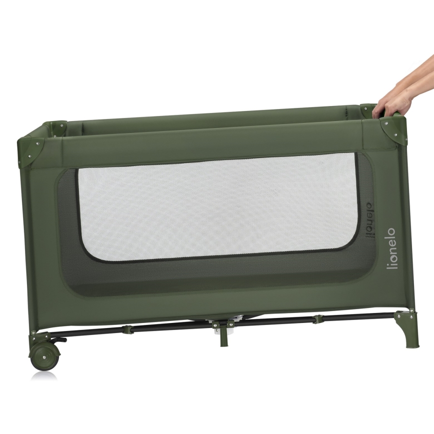 Lionelo - Lettino da viaggio JASMIN EASY FOLD Verde oliva