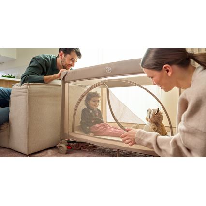 Lionelo - Lettino da viaggio LAURA Beige Sabbia