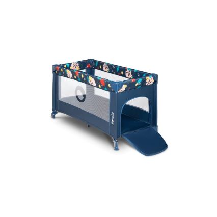 Lionelo - Lettino da viaggio STEFI blu scuro