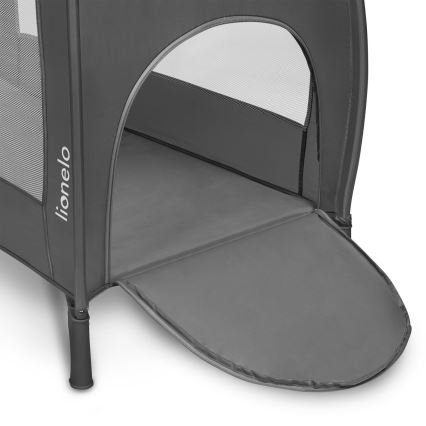 Lionelo - Lettino da viaggio STEFI PLUS Grigio/Bianco