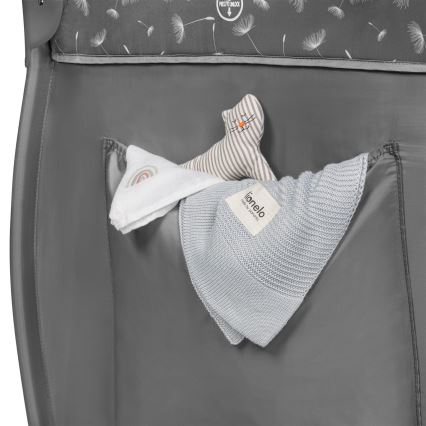 Lionelo - Lettino da viaggio STEFI PLUS Grigio/Bianco