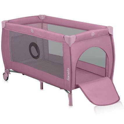Lionelo - Lettino da viaggio STEFI PLUS Rosa Magnolia