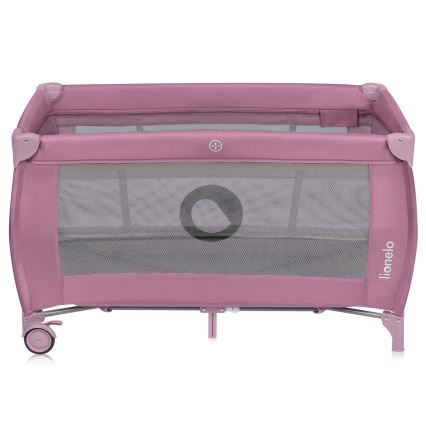 Lionelo - Lettino da viaggio STEFI PLUS Rosa Magnolia
