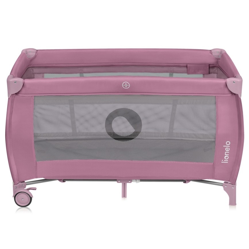 Lionelo - Lettino da viaggio STEFI PLUS Rosa Magnolia