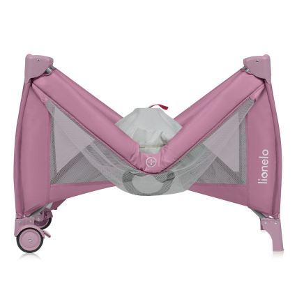 Lionelo - Lettino da viaggio STEFI PLUS Rosa Magnolia