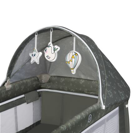 Lionelo - Lettino da viaggio SVEN PLUS Beige Oliva