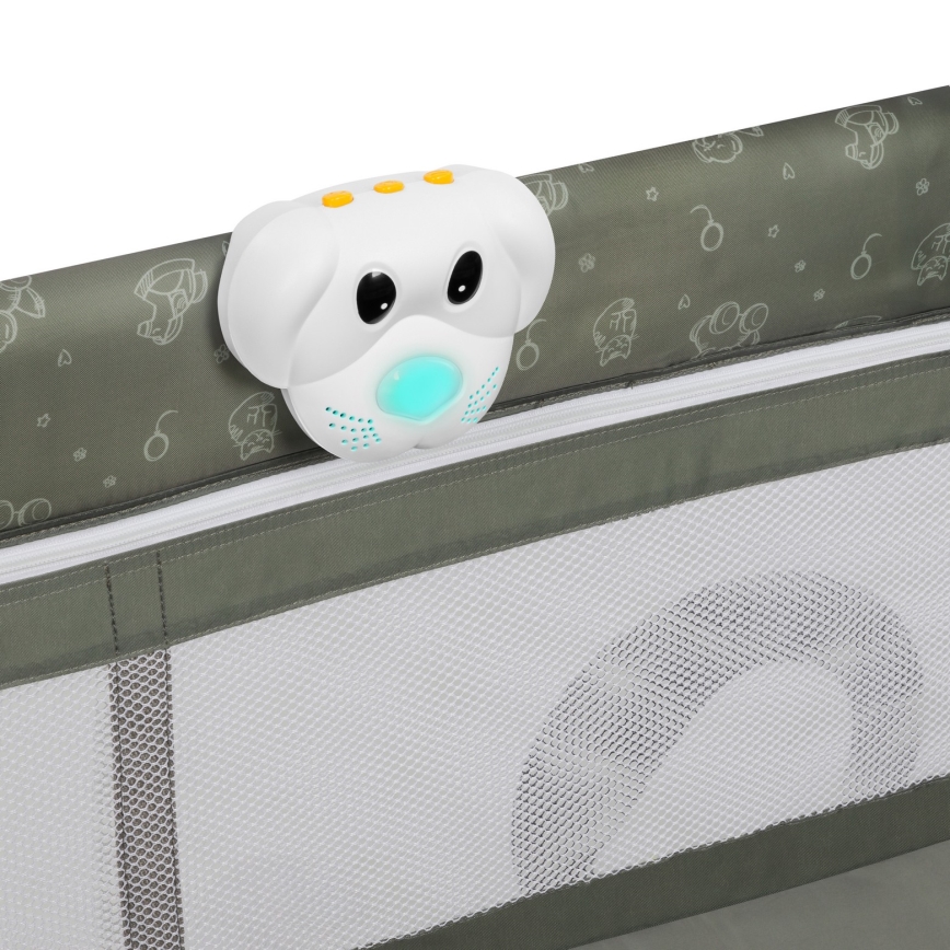 Lionelo - Lettino da viaggio SVEN PLUS Beige Oliva