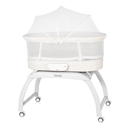 Lionelo - Lettino per bambini con bilancia integrata CORAL White