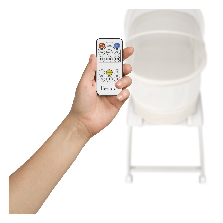 Lionelo - Lettino per bambini con bilancia integrata CORAL White