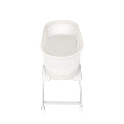 Lionelo - Lit bébé avec balance intégrée CORAL Blanc