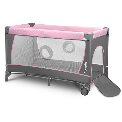 Lionelo - Lit de voyage FLOWER Flamingo