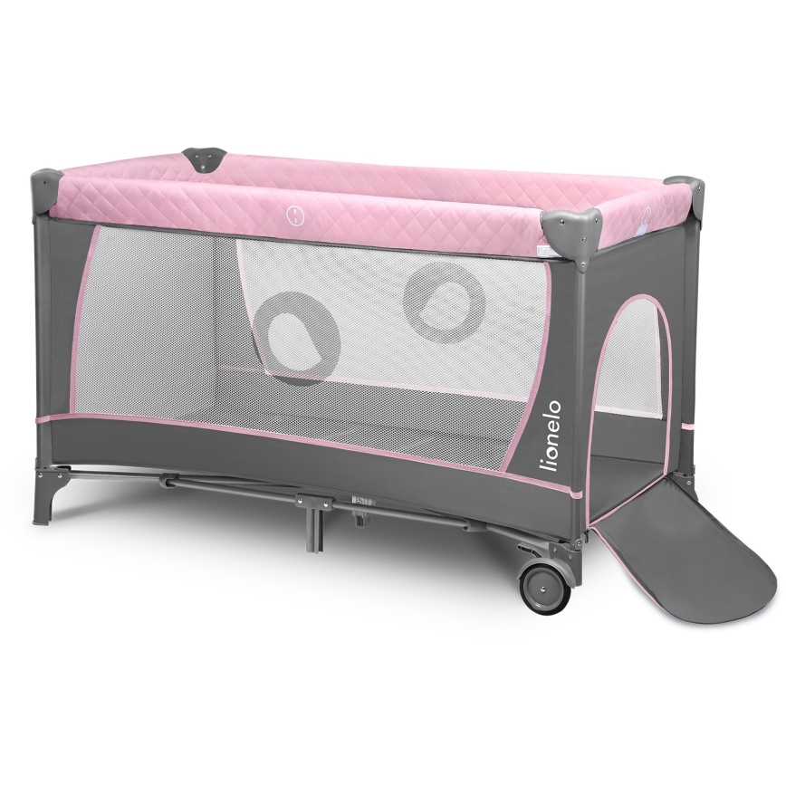 Lionelo - Lit de voyage FLOWER Flamingo