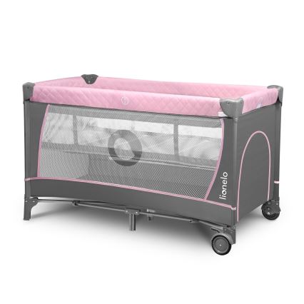 Lionelo - Lit de voyage FLOWER Flamingo