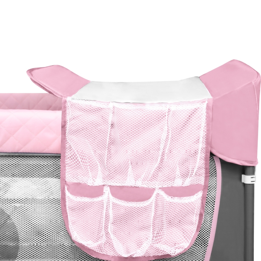 Lionelo - Lit de voyage FLOWER Flamingo