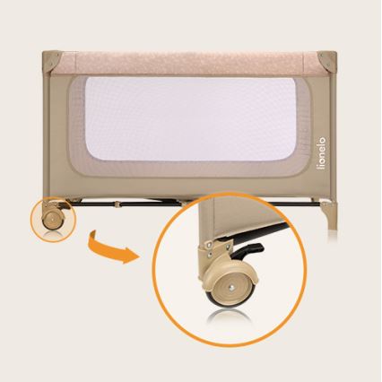Lionelo - Lit de voyage JASMIN EASY FOLD Beige Sable
