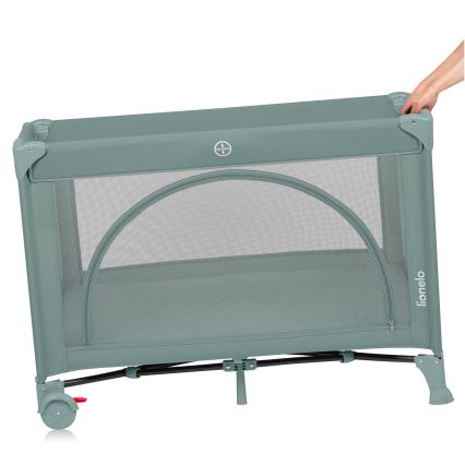 Lionelo - Lit de voyage LAURA, vert sauge