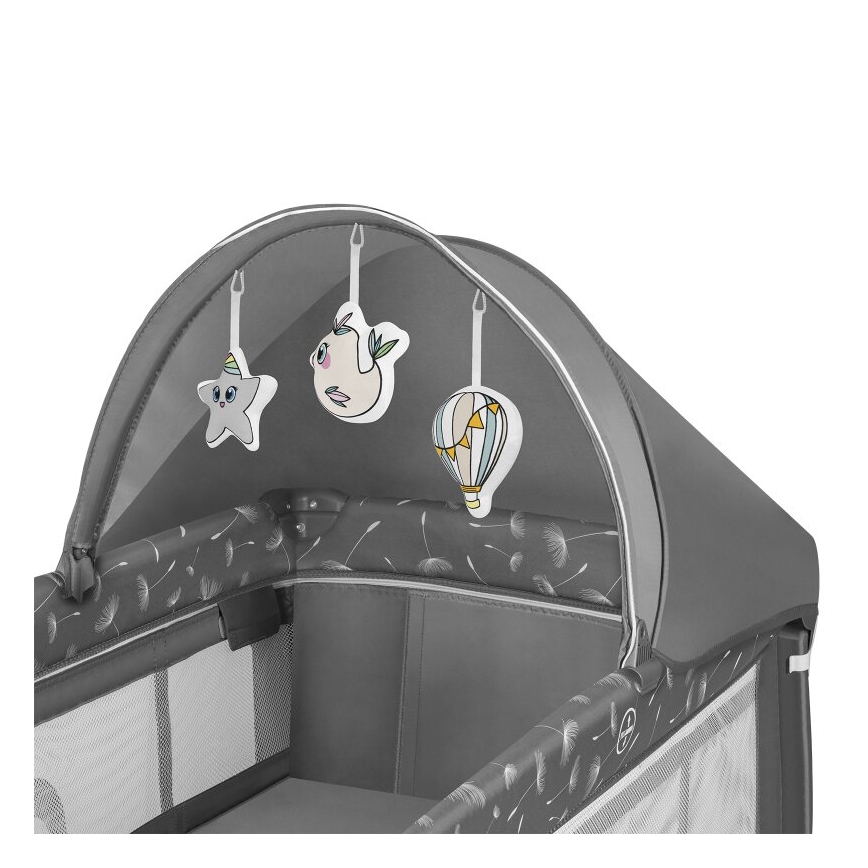 Lionelo - Lit de voyage SVEN PLUS gris