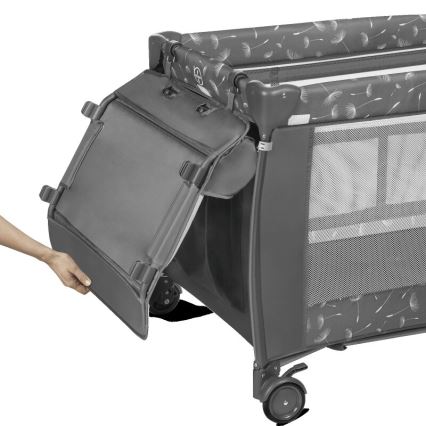 Lionelo - Lit de voyage SVEN PLUS gris