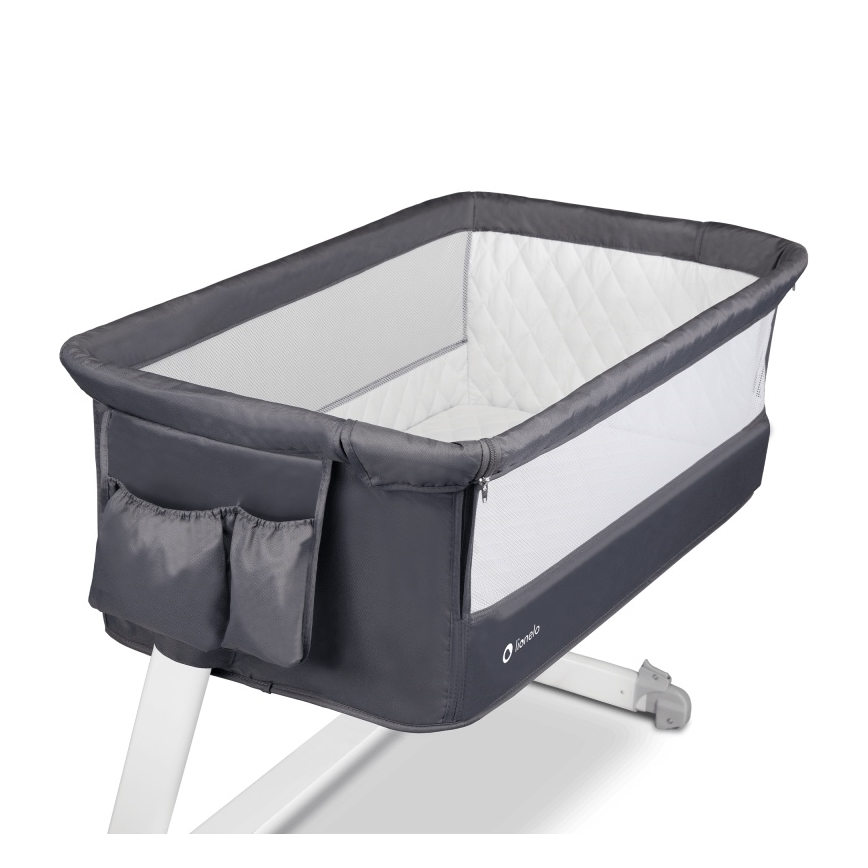 Lionelo - Lit de voyage THEO Gris foncé