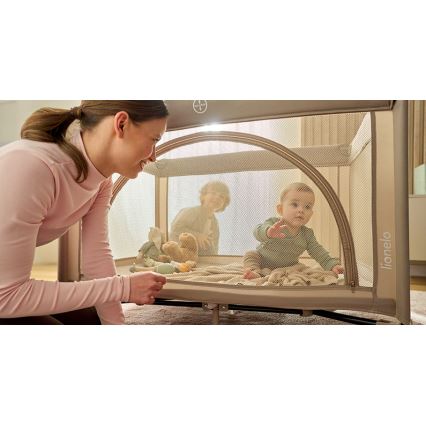 Lionelo - Lit parapluie LAURA Beige sable