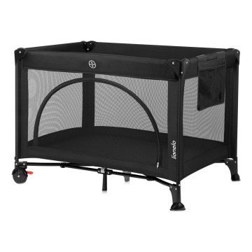 Lionelo - Lit parapluie LAURA Noir Carbone