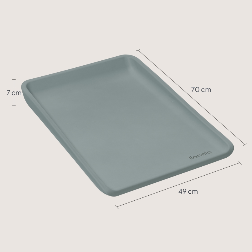 Lionelo - Materassino per il cambio pannolino MEGS 49x70 cm Grigio tortora