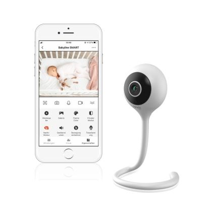 Lionelo - Moniteur bébé intelligent BABYLINE SMART Wi-Fi Blanc
