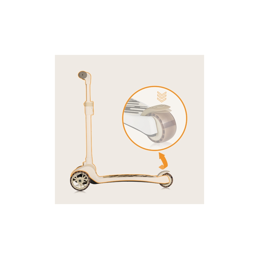 Lionelo - Monopattino 2 in 1 per bambini FRANKY bianco/beige