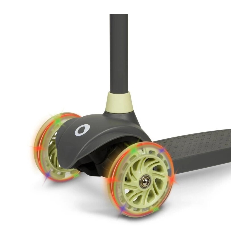 Lionelo - Monopattino per bambini JESSY 3xAA grigio/verde