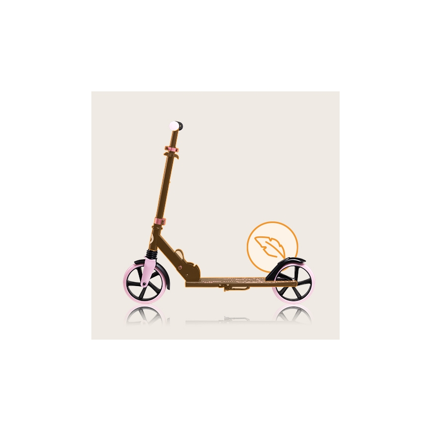 Lionelo - Monopattino per bambini LUCA nero/rosa
