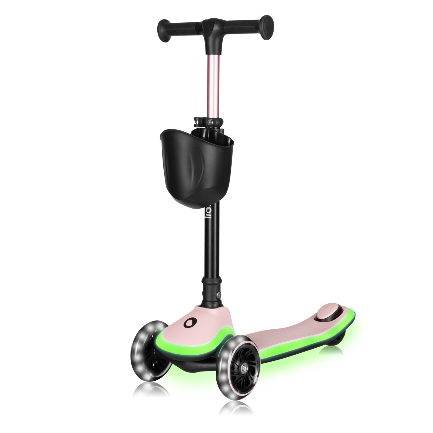 Lionelo - Monopattino per bambini MEY 3xAAA Pink Rose