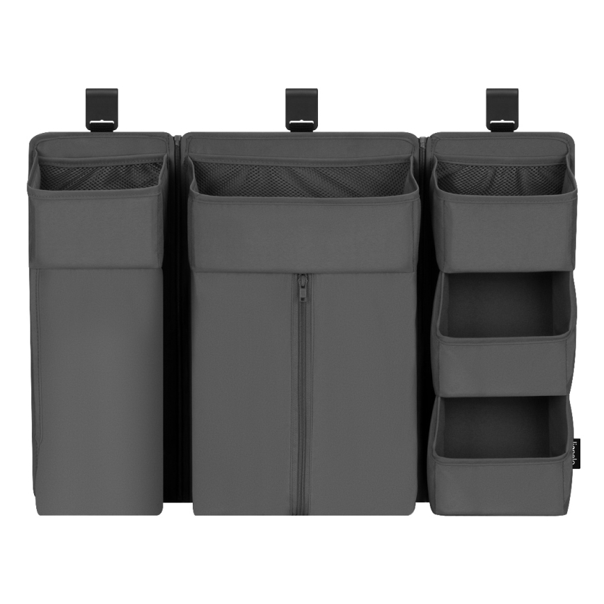Lionelo - Organizer 3 in 1 per lettino SIDEPOCKET Grigio