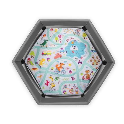 Lionelo - Parc pour bébé ROEL Gris multicolore