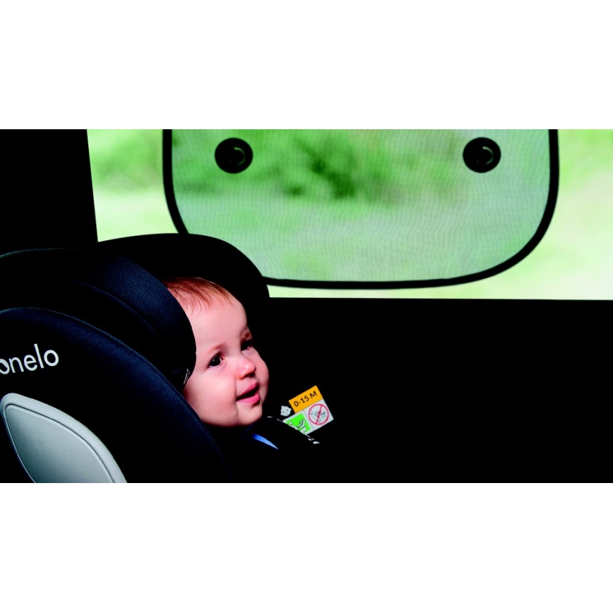 Lionelo - Pare-soleil à ventouse SUNSHADE, lot de 2, noir