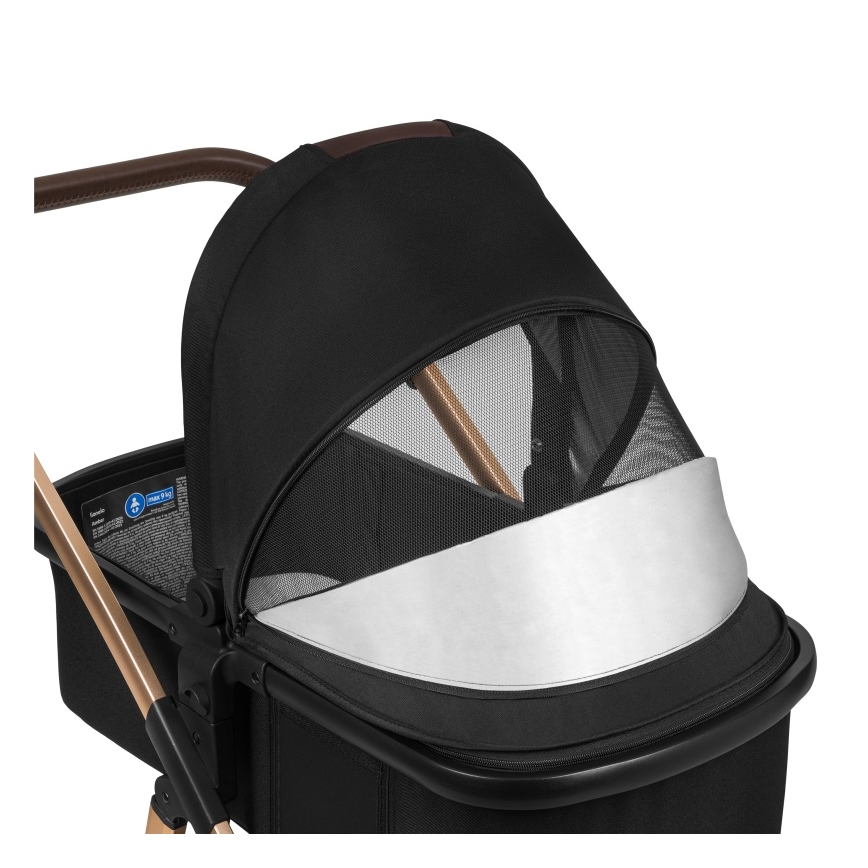 Lionelo - Passeggino combinato 2 in 1 AMBER Black Onyx