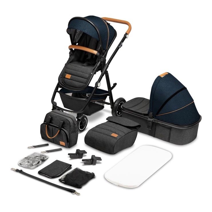Lionelo - Passeggino combinato 2 in 1 AMBER Blu Navy
