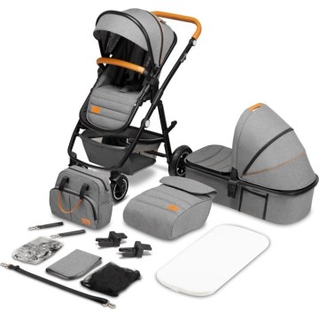 Lionelo - Passeggino combinato 2 in 1 AMBER Grey Stone