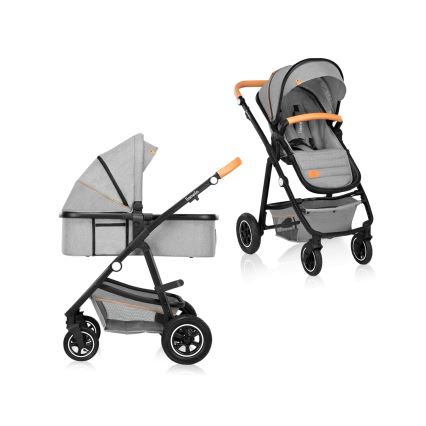 Lionelo - Passeggino combinato 2 in 1 AMBER Grey Stone